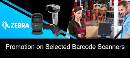 Promotion on selected Zebra barcode scanners
